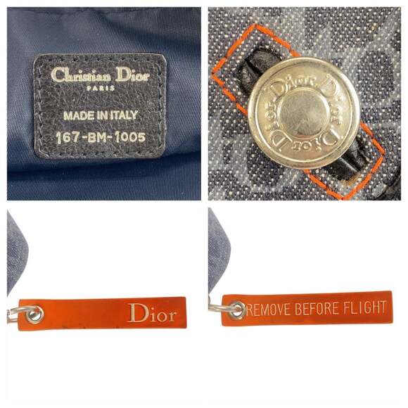 CHRISTIAN DIOR Black Canvas Trotter Shoulder Bag - Picture 3 of 8